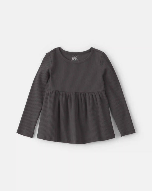 Toddler Girl Long-Sleeve Top - Black