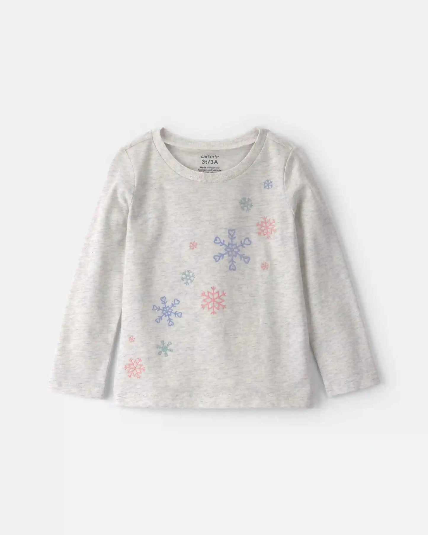 Toddler Girl Snowflake Long-Sleeve Graphic Tee - Grey