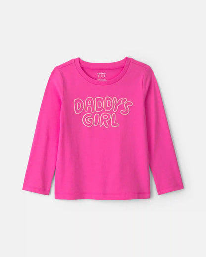 Toddler Girl 'Daddy's Girl' Long-Sleeve Graphic Tee - Pink