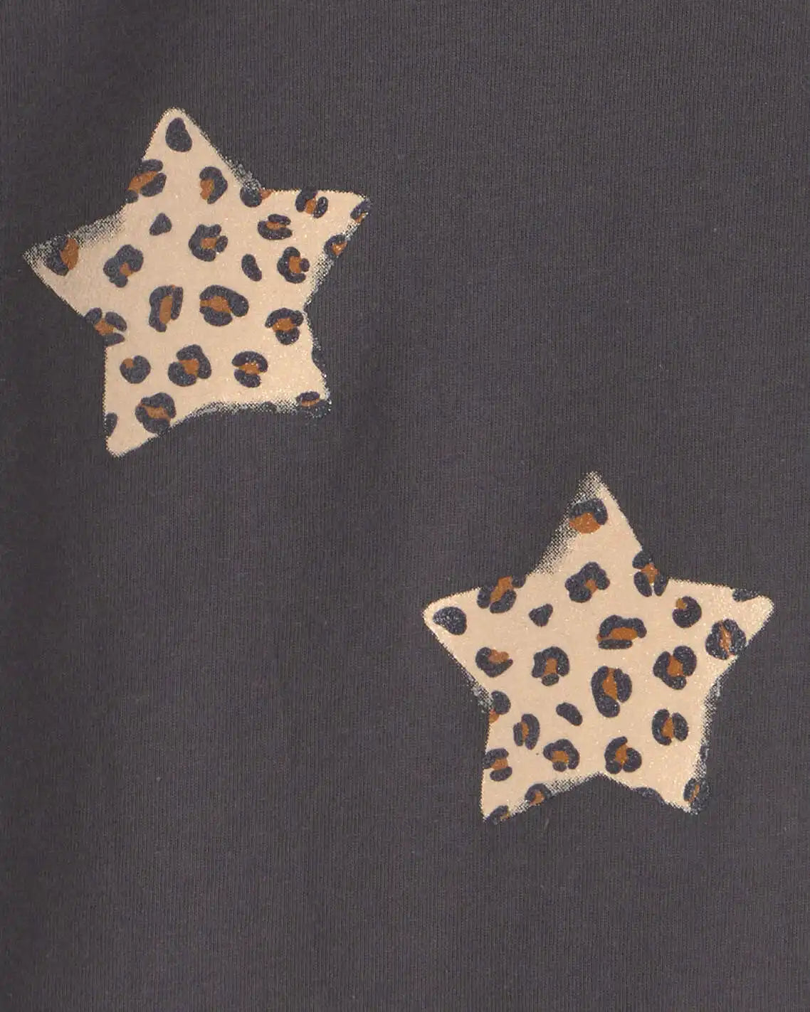 Toddler Girl Leopard Star Long-Sleeve Graphic Tee - Black