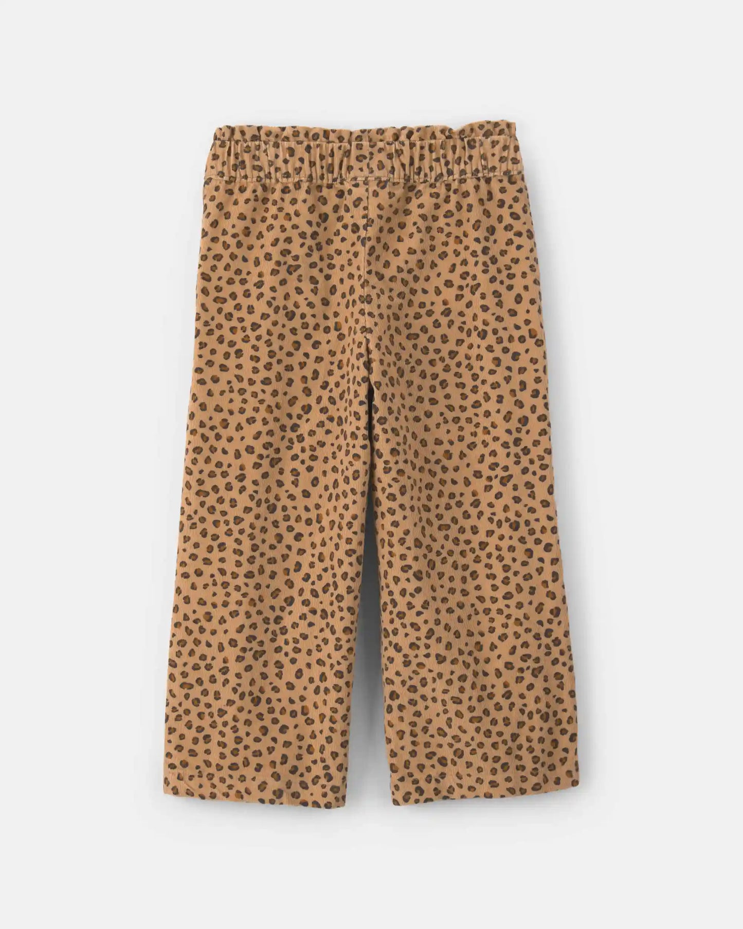 Toddler Girl Leopard Corduroy Wide-Leg Pants - Brown