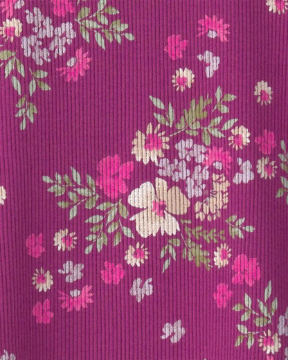 Toddler Girl Floral Top - Purple