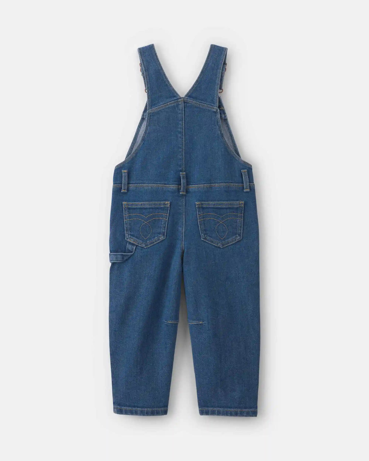 Toddler Girl Denim Overalls - Medium Wash
