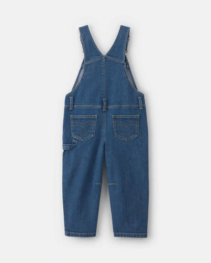 Toddler Girl Denim Overalls - Medium Wash