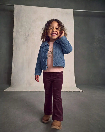 Toddler Girl Corduroy Pull-On Stretch Pants - Purple