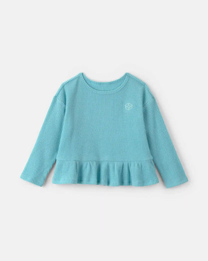 Toddler Girl Thermal Long-Sleeve Top - Turquoise