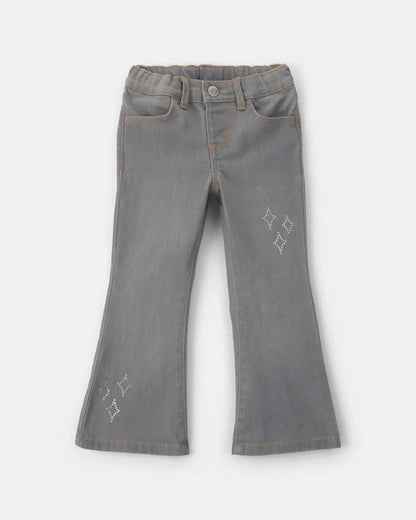 Toddler Girl Diamond Denim Straight Jeans - Dark Wash