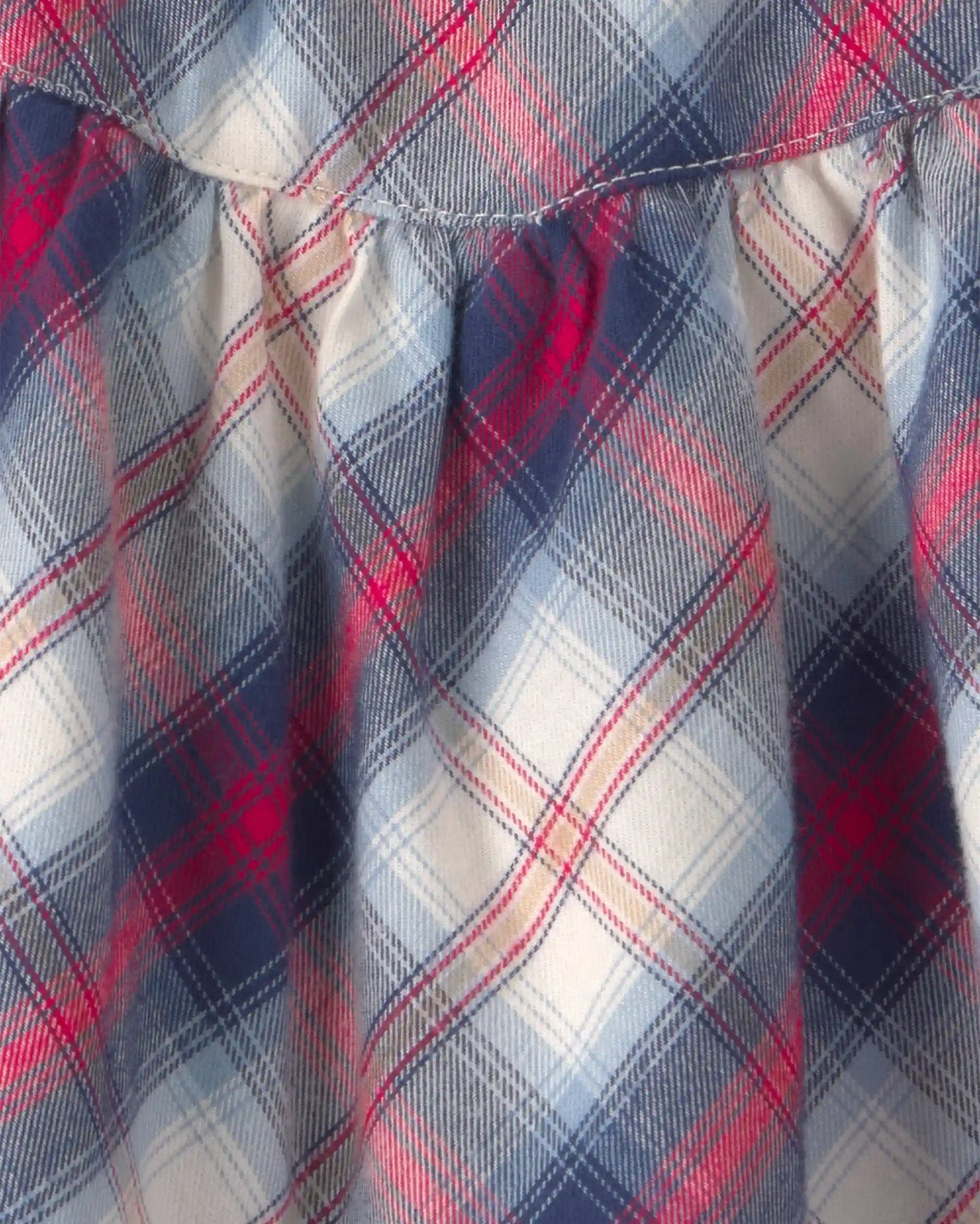 Toddler Girl Plaid Twill Skort - Navy Blue