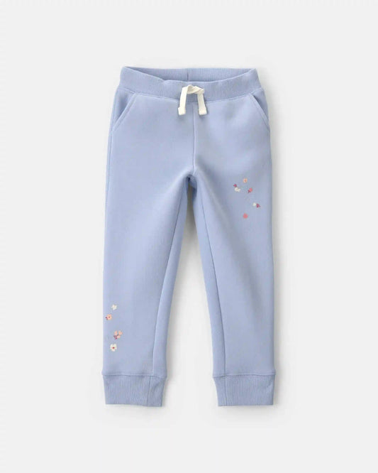 Toddler Girl Fleece Joggers - Blue