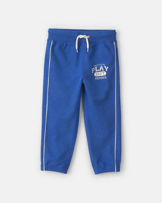 Toddler Boy 'Let's Play' French Terry Joggers - Blue