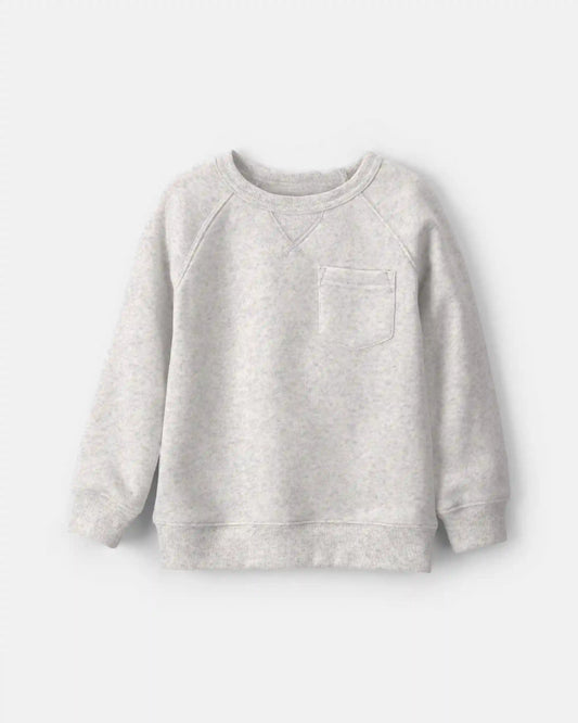 Toddler Boy Fleece Pullover Sweatshirt - Grey