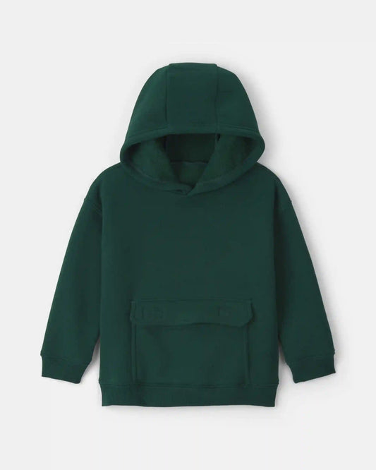 Toddler Boy Fleece Hoodie - Dark Green