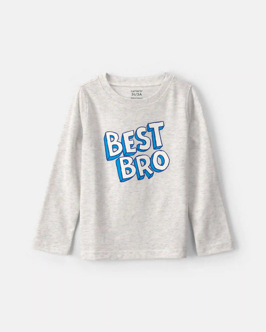 Toddler Boy 'Best Bro' Long-Sleeve Graphic Tee - Grey