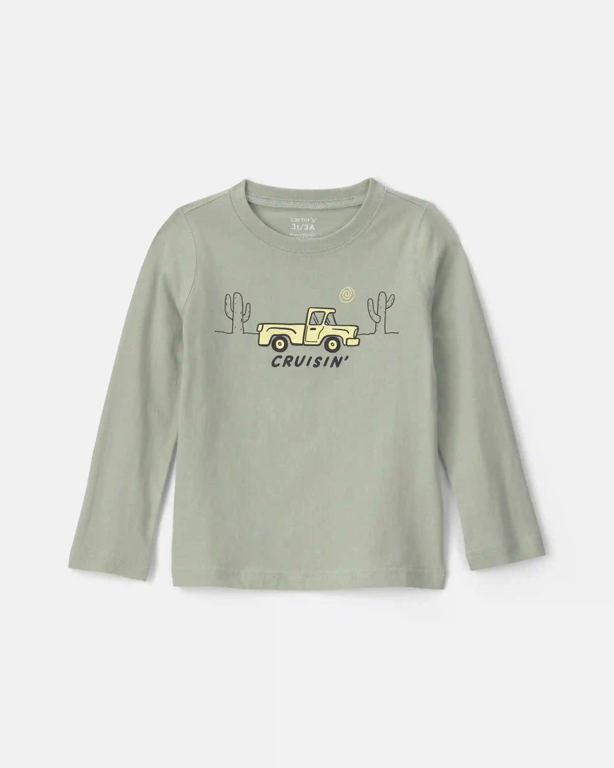 Toddler Boy 'Cruisin' Truck Long-Sleeve Graphic Tee - Green