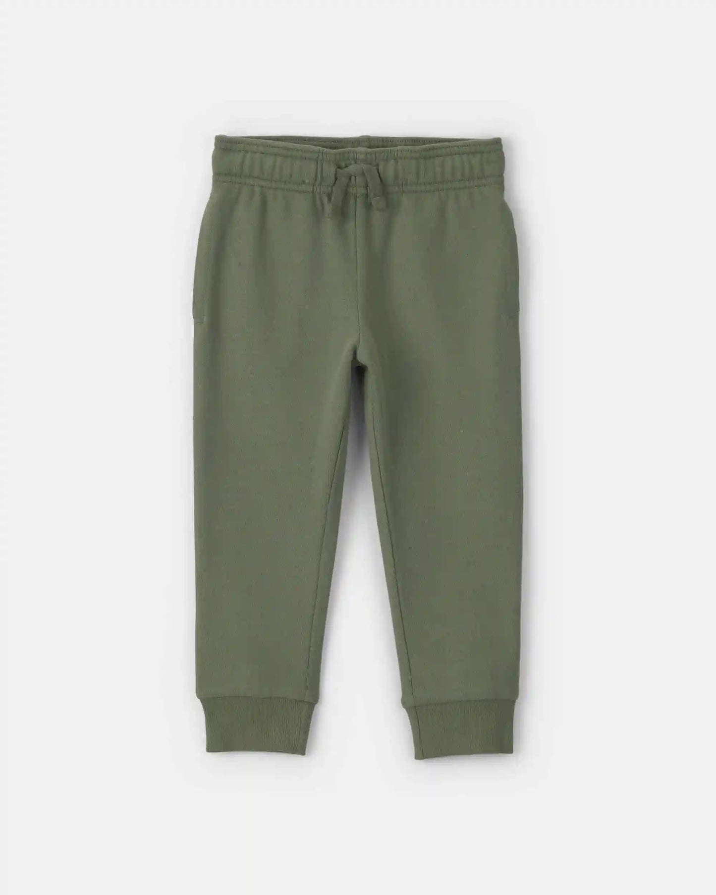 Toddler Boy French Terry Joggers - Olive Green