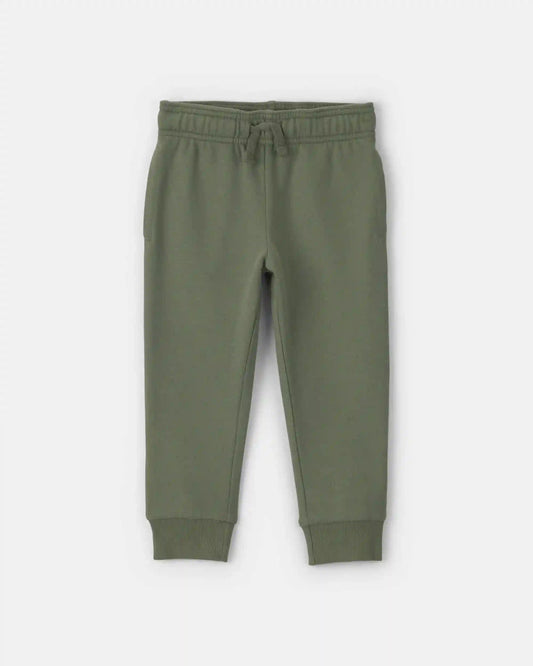 Toddler Boy French Terry Joggers - Olive Green