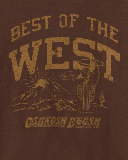 Toddler Boy 'Best Of The West' Long-Sleeve Henley T-Shirt - Brown