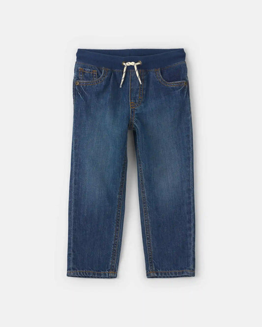Toddler Boy Denim Pull-On Jeans - Dark Wash