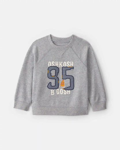 Toddler Boy 'OshKosh' French Terry Pullover Sweatshirt - Grey