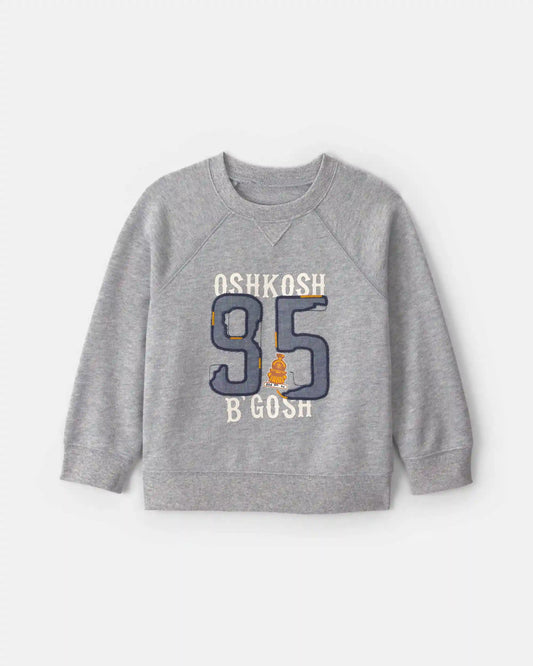 Toddler Boy 'OshKosh' French Terry Pullover Sweatshirt - Grey