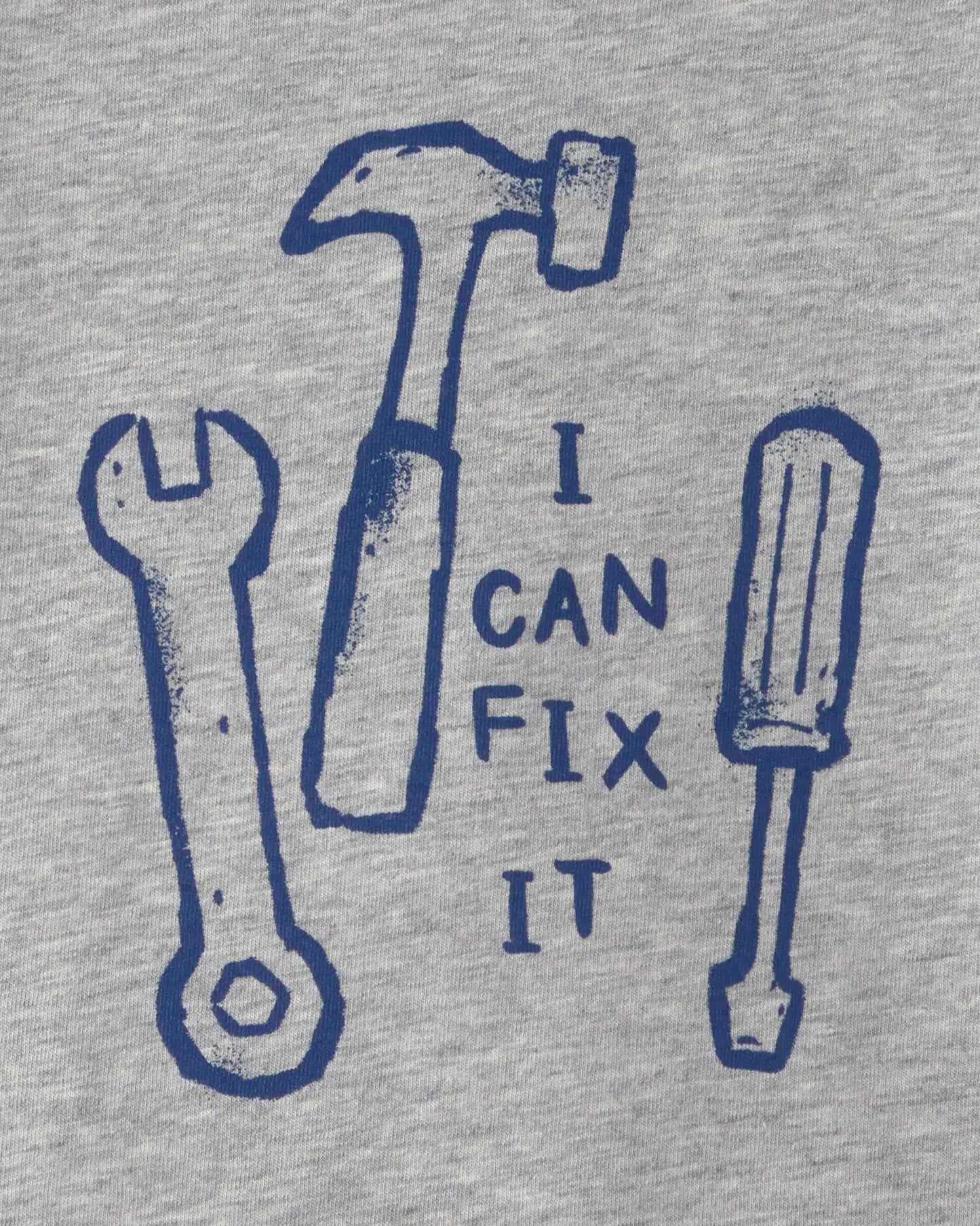 Toddler Boy 'I Can Fix It' Tool Long-Sleeve Graphic Tee - Grey