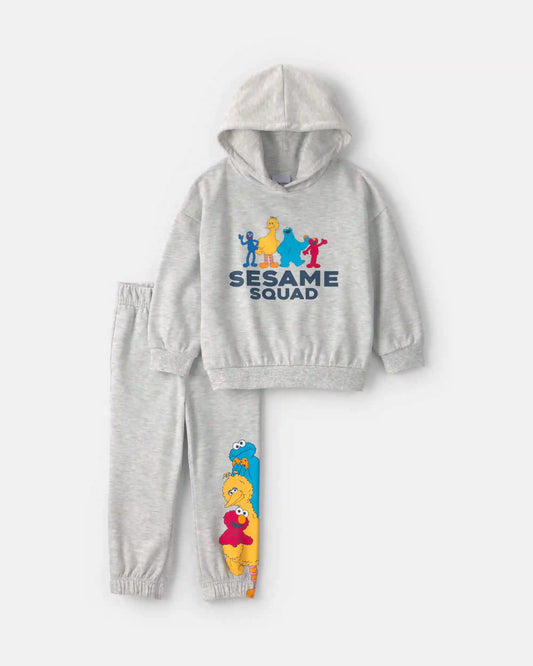 Toddler Boy 2-Piece Sesame Street™ Long-Sleeve Hoodie & Pant Set - Grey
