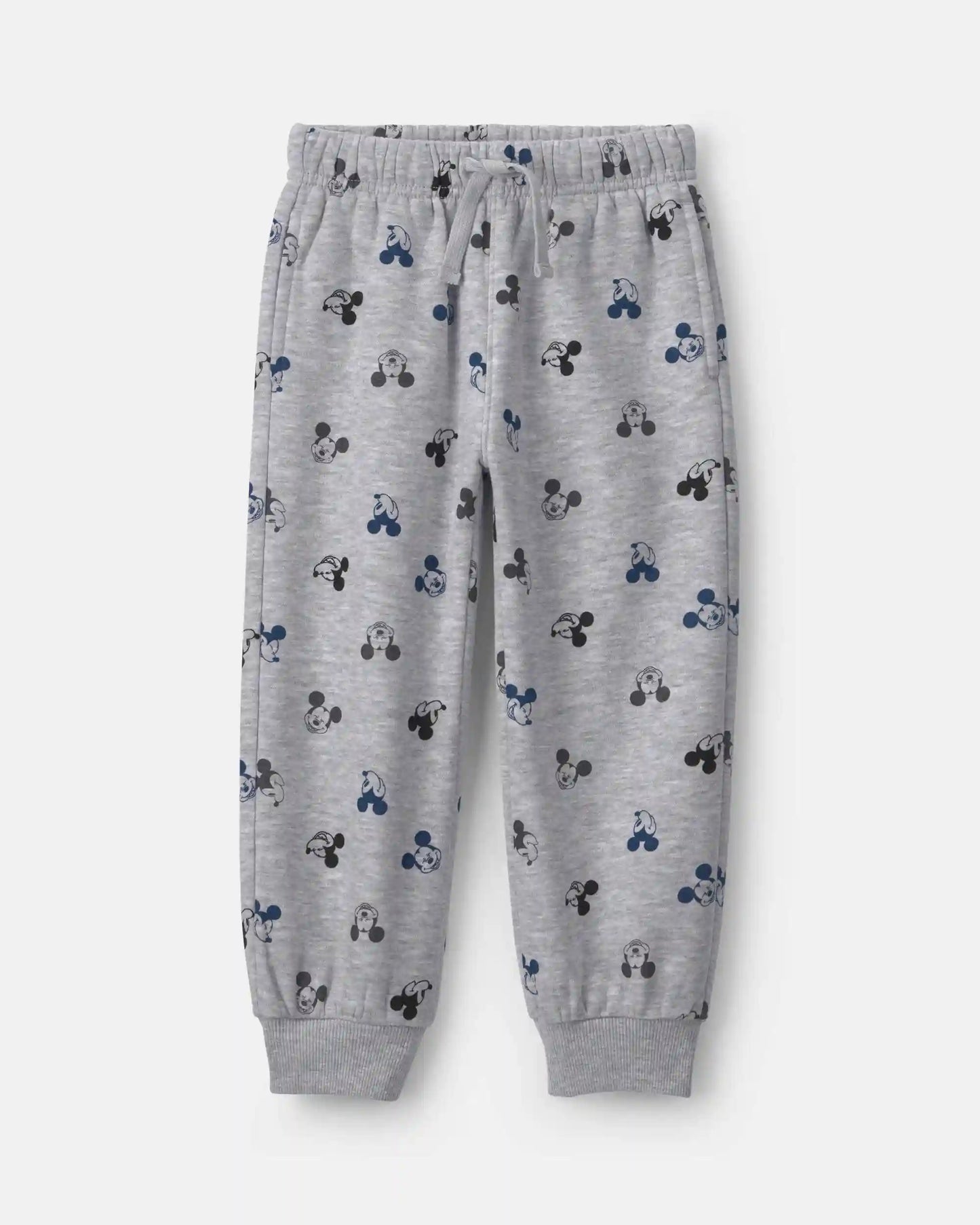 Toddler Boy 2-Piece Disney© Mickey Striped Long-Sleeve Top & Pant Set - Grey/Black