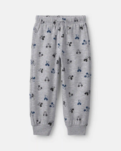 Toddler Boy 2-Piece Disney© Mickey Striped Long-Sleeve Top & Pant Set - Grey/Black