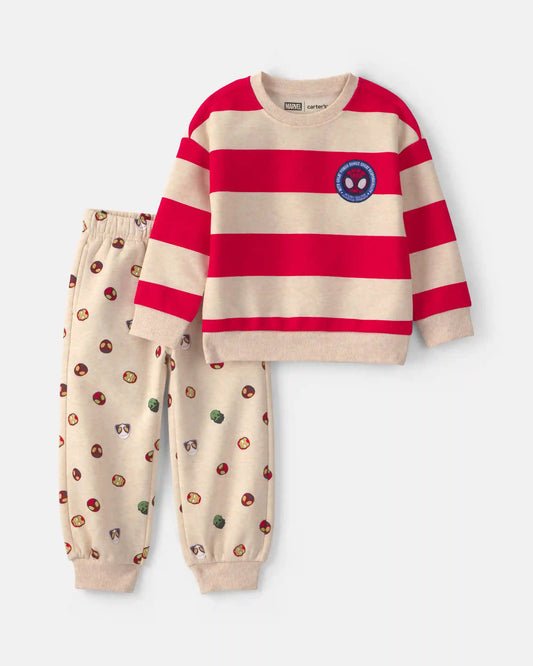 Toddler Boy 2-Piece ©Marvel Spidey Long-Sleeve Top & Pant Set - Red/Cream