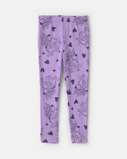 Toddler Girl 2-Piece Bluey™ Fleece Long-Sleeve Top & Pant Set - Purple