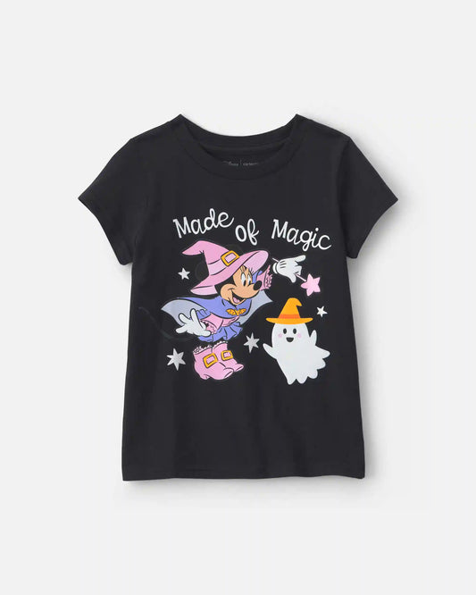 Toddler Girl Disney© Halloween Graphic Tee - Black