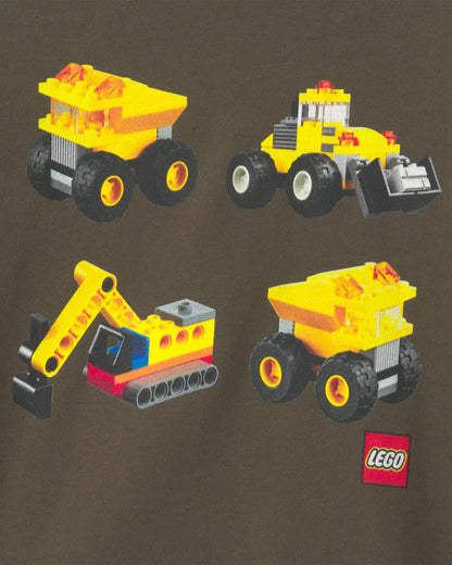 Toddler Boy 'LEGO' Construction Long-Sleeve Graphic Tee - Olive Green