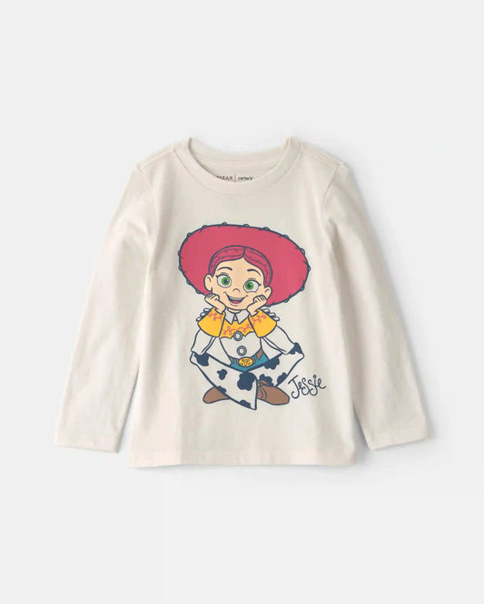 Toddler Girl Disney© Jessie Long-Sleeve Graphic Tee - White