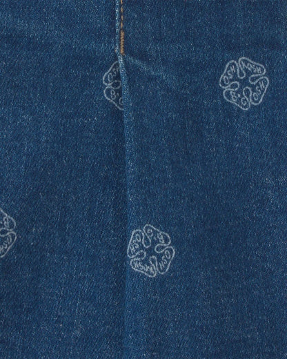 Toddler Girl Floral Denim Skort - Light Wash