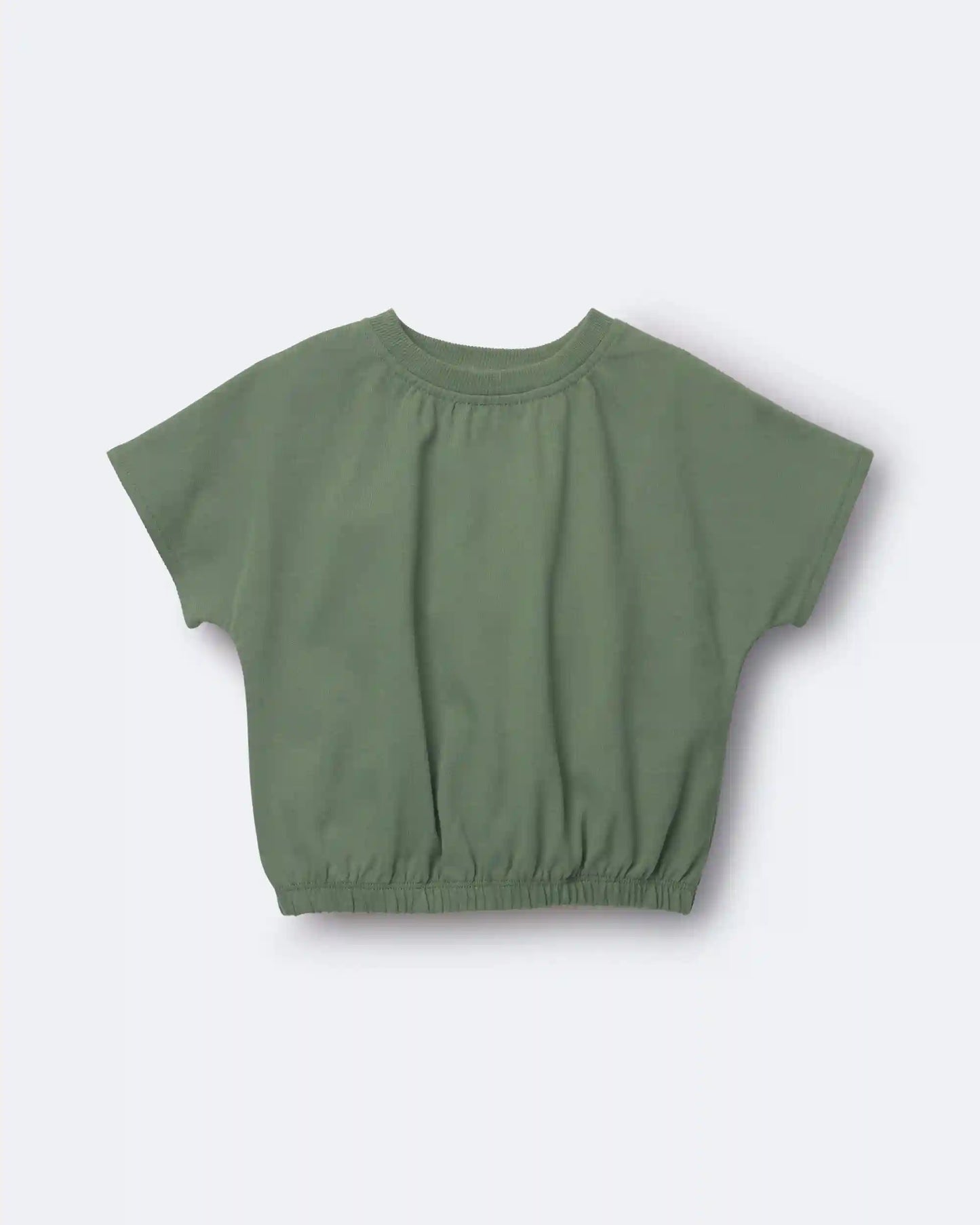 Toddler Girl Cinched-Waist Top - Olive