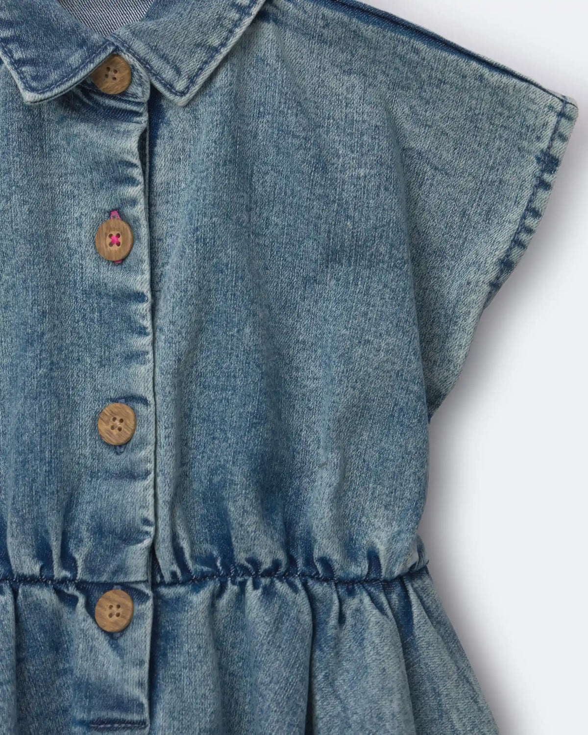 Toddler Girl Avenue Twirl™ Denim Dress in Avenue Wash - Blue