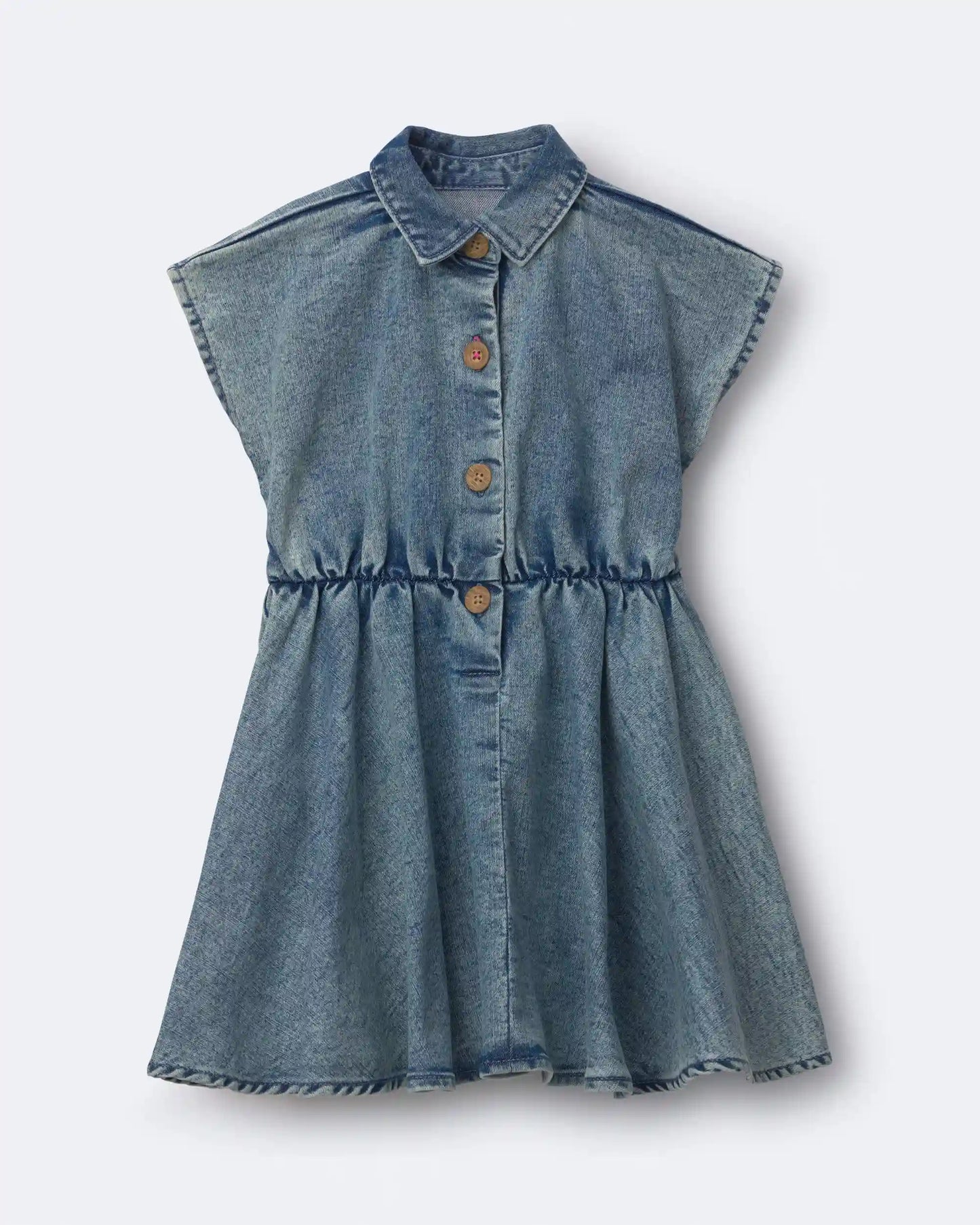 Toddler Girl Avenue Twirl™ Denim Dress in Avenue Wash - Blue