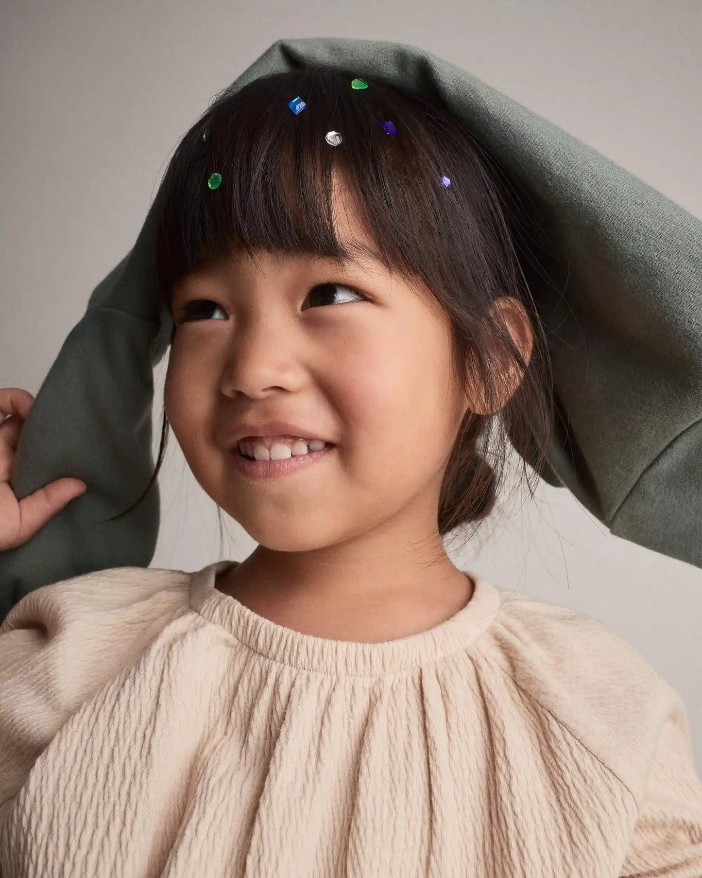 Toddler Girl Ruffle Top - Khaki