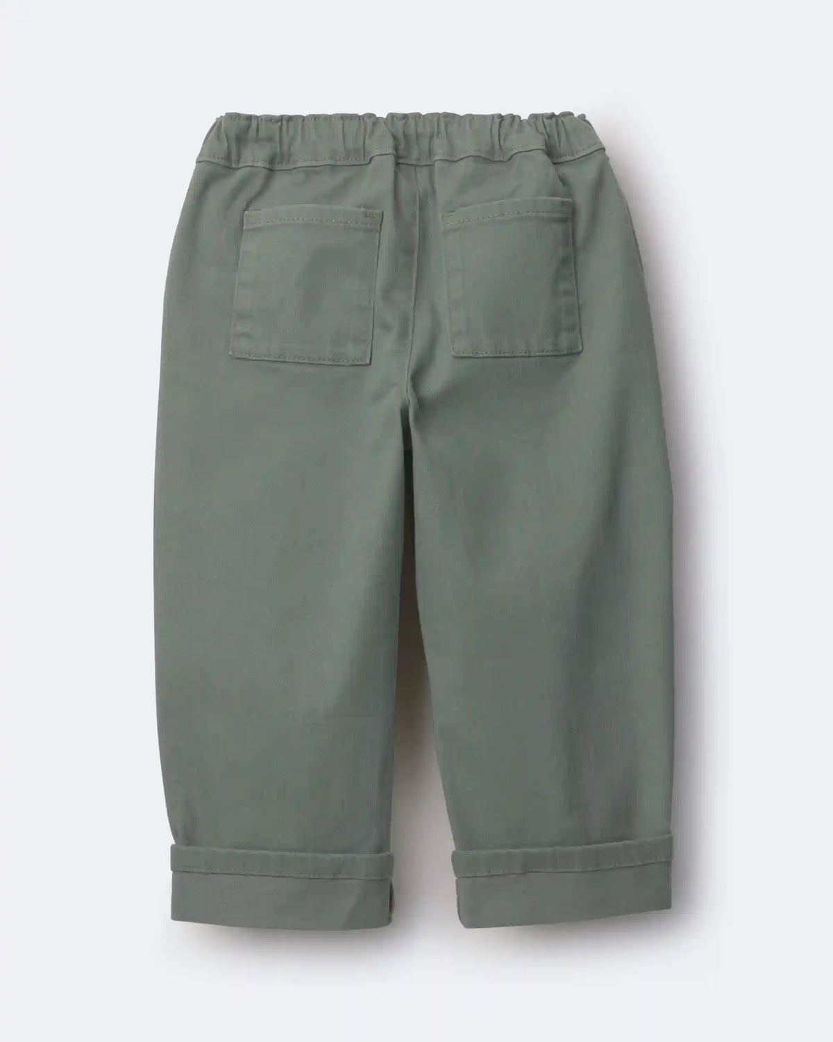 Toddler Girl Ric-Rack Cuffed Barrel Pant - Olive