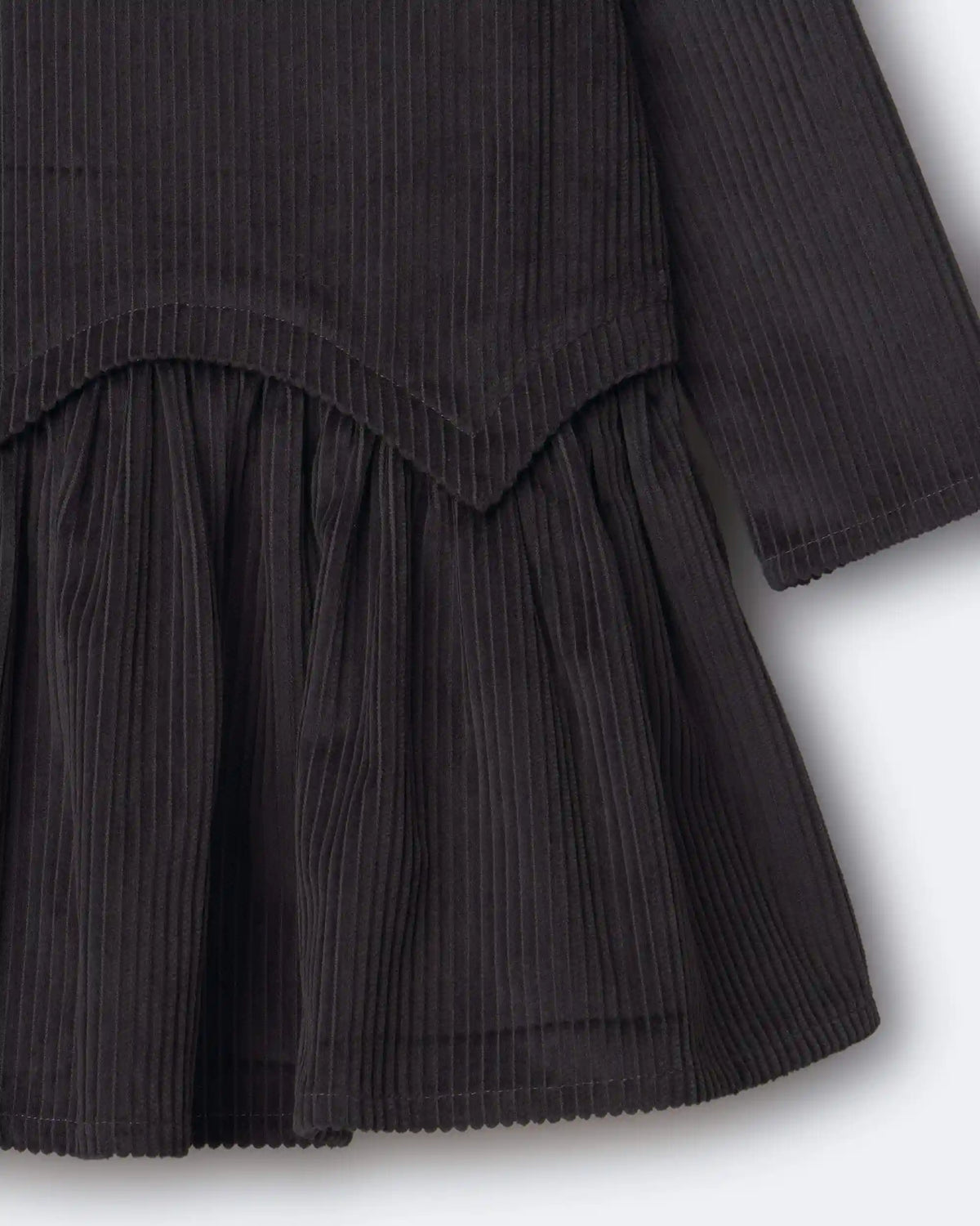 Toddler Girl Long-Sleeve Drop-Waist Dress - Dark Grey