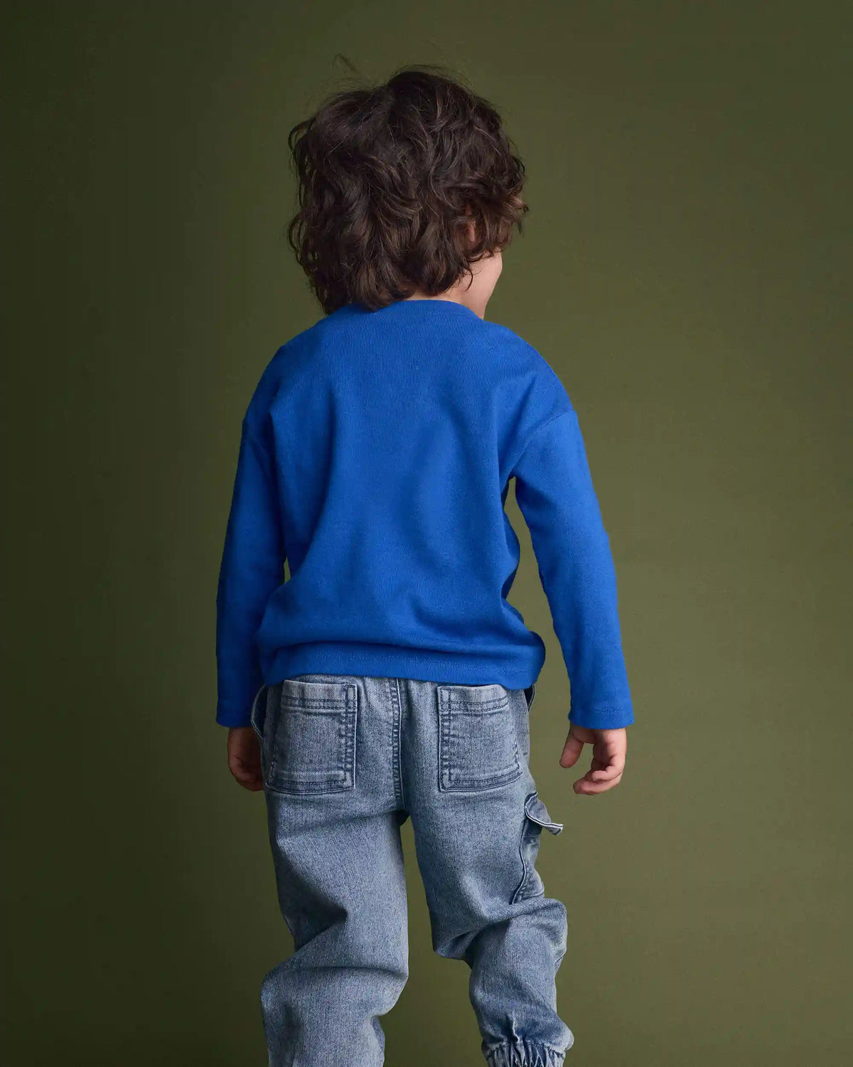 Toddler Ribbed Long-Sleeve Pocket Tee - Royal Blue