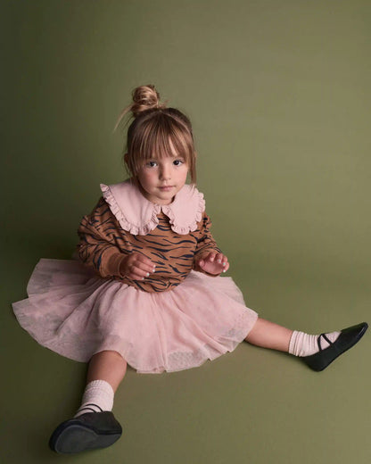 Toddler Girl Peter Pan Collar Top - Blush