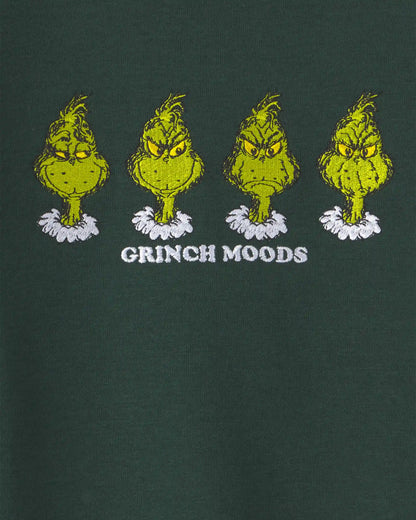 Toddler Boy Dr. Seuss™ The Grinch Embroidered Christmas Fleece Pullover Sweatshirt - Green