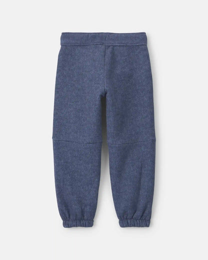 Toddler Girl Chambray Fleece Joggers - Medium Wash