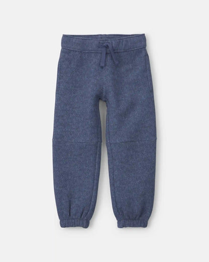 Toddler Girl Chambray Fleece Joggers - Medium Wash
