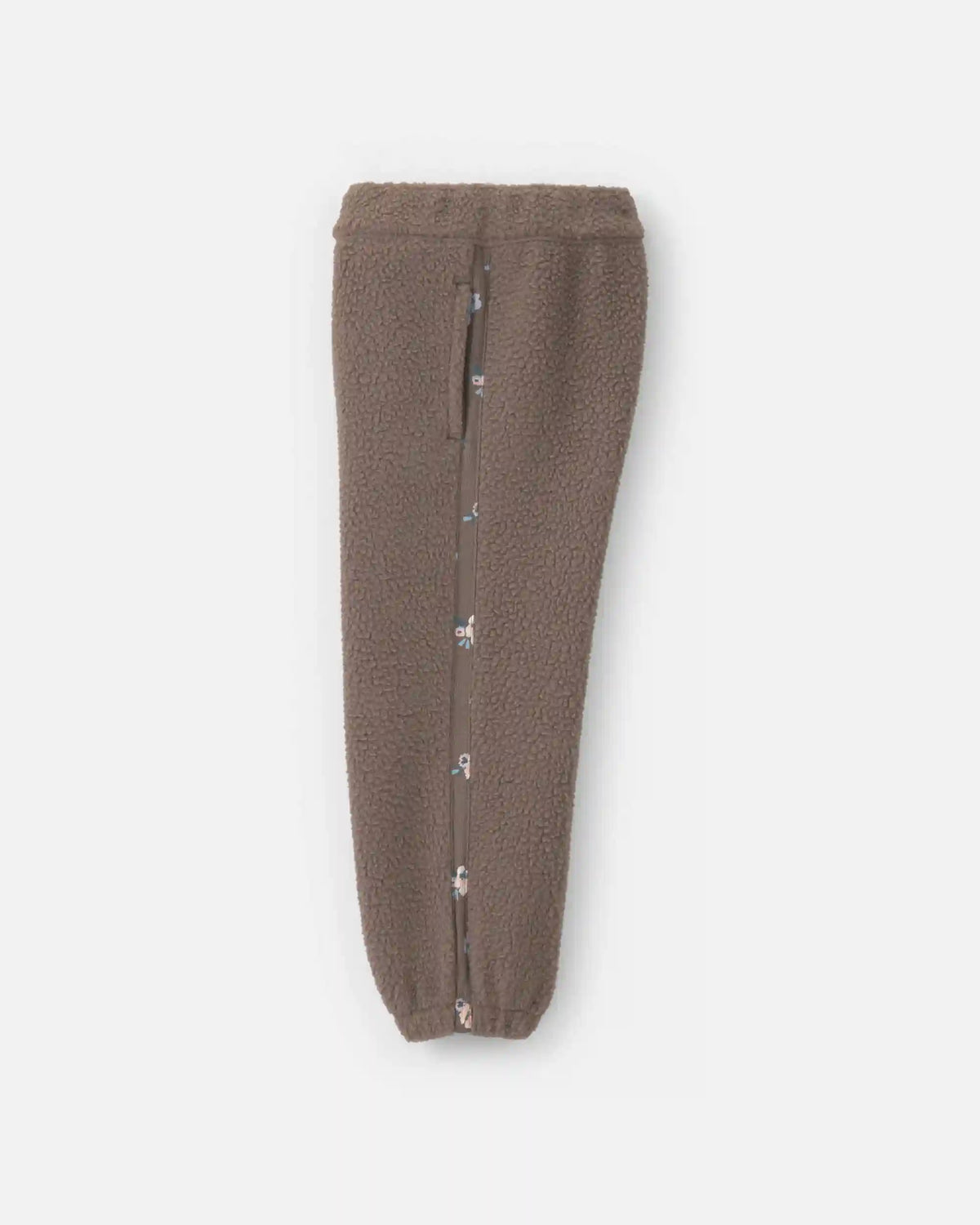 Toddler Girl Floral Fleece Joggers - Brown