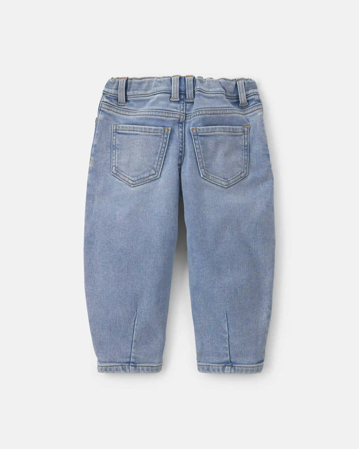 Toddler Girl Fleece-Lined Denim Barrel Jeans - Light Wash
