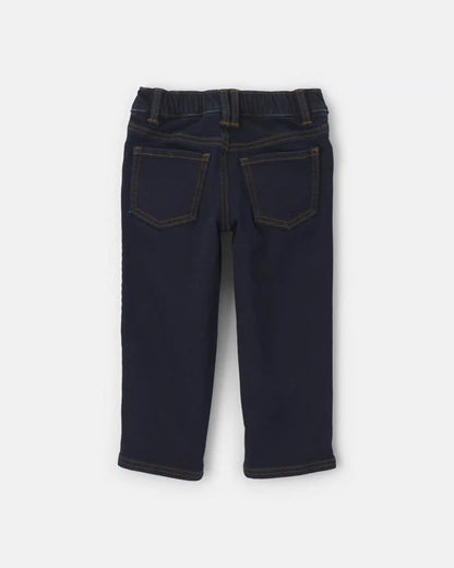 Toddler Boy Fleece-Lined Relaxed Jeans - Dark Wash