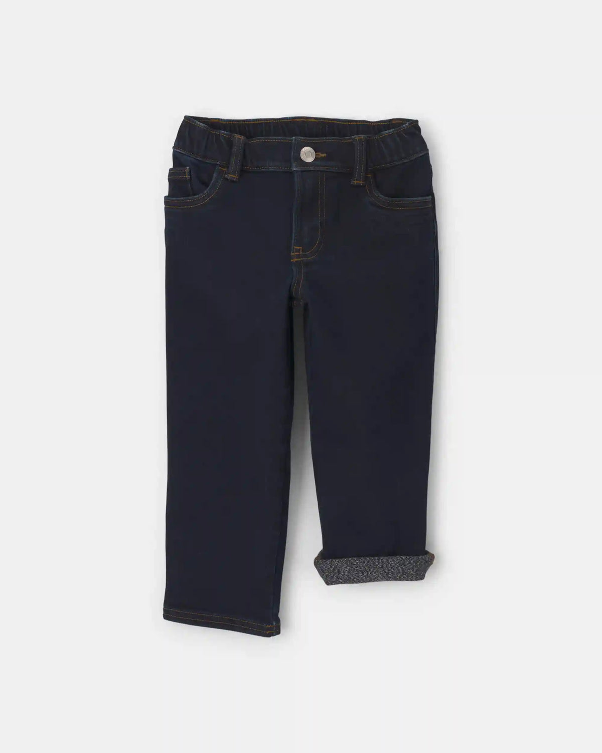 Toddler Boy Fleece-Lined Relaxed Jeans - Dark Wash