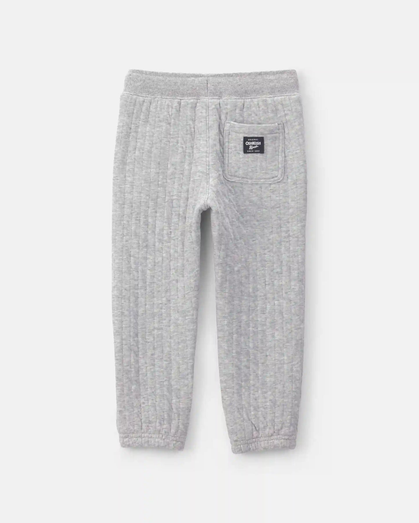Toddler Boy Quilted Joggers - Grey